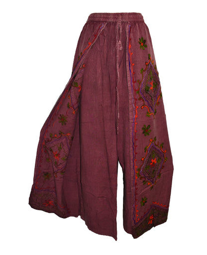 Embroidered Fisherman Style Trousers