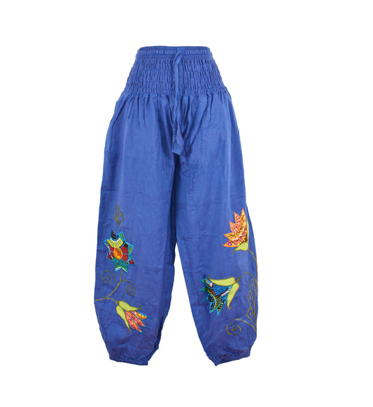 Hippy Butterfly Pattern Cotton "Marian" Trousers