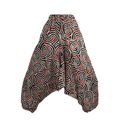 Jalebi Print Afghani Harem Trousers