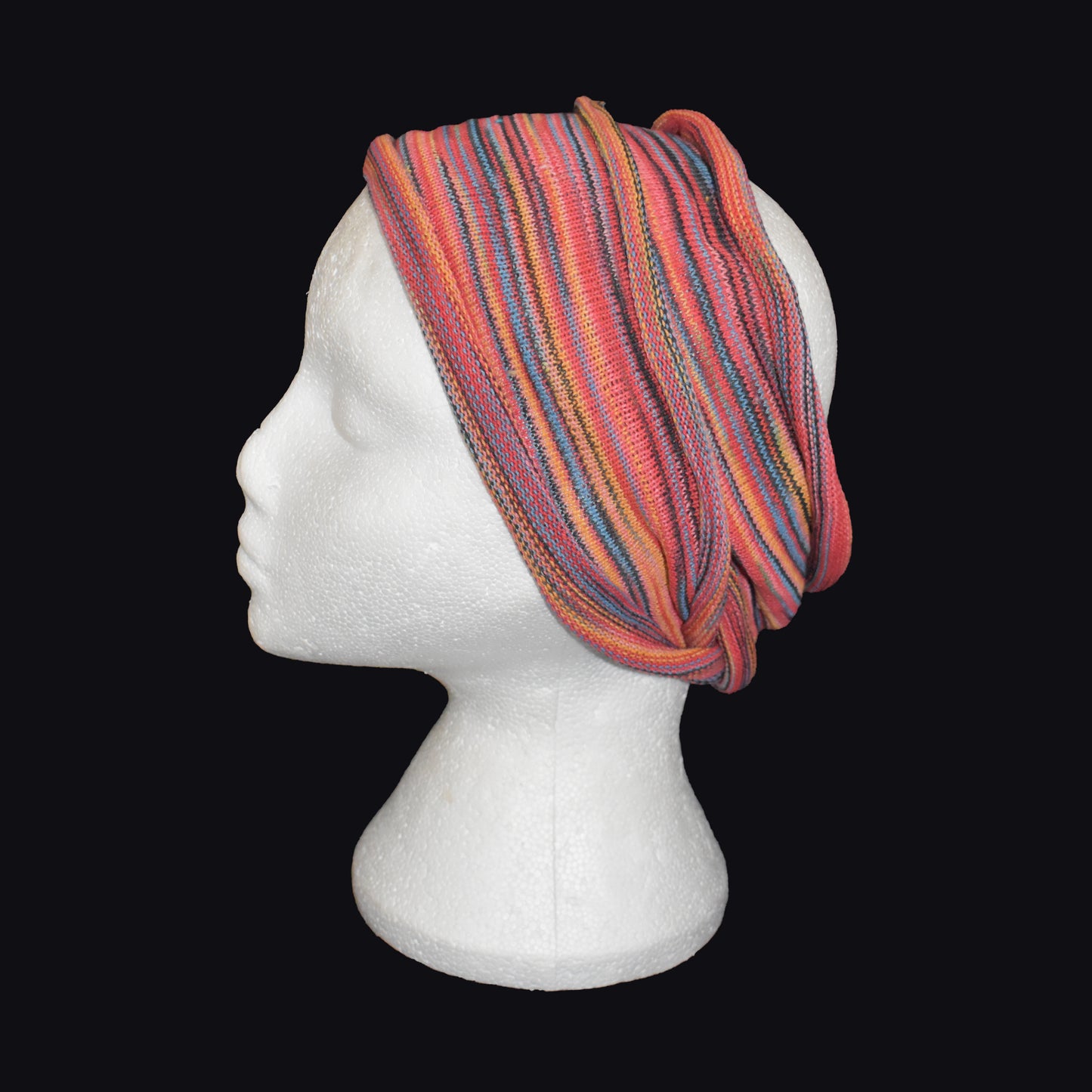 Double Length Striped Cotton Hair Band