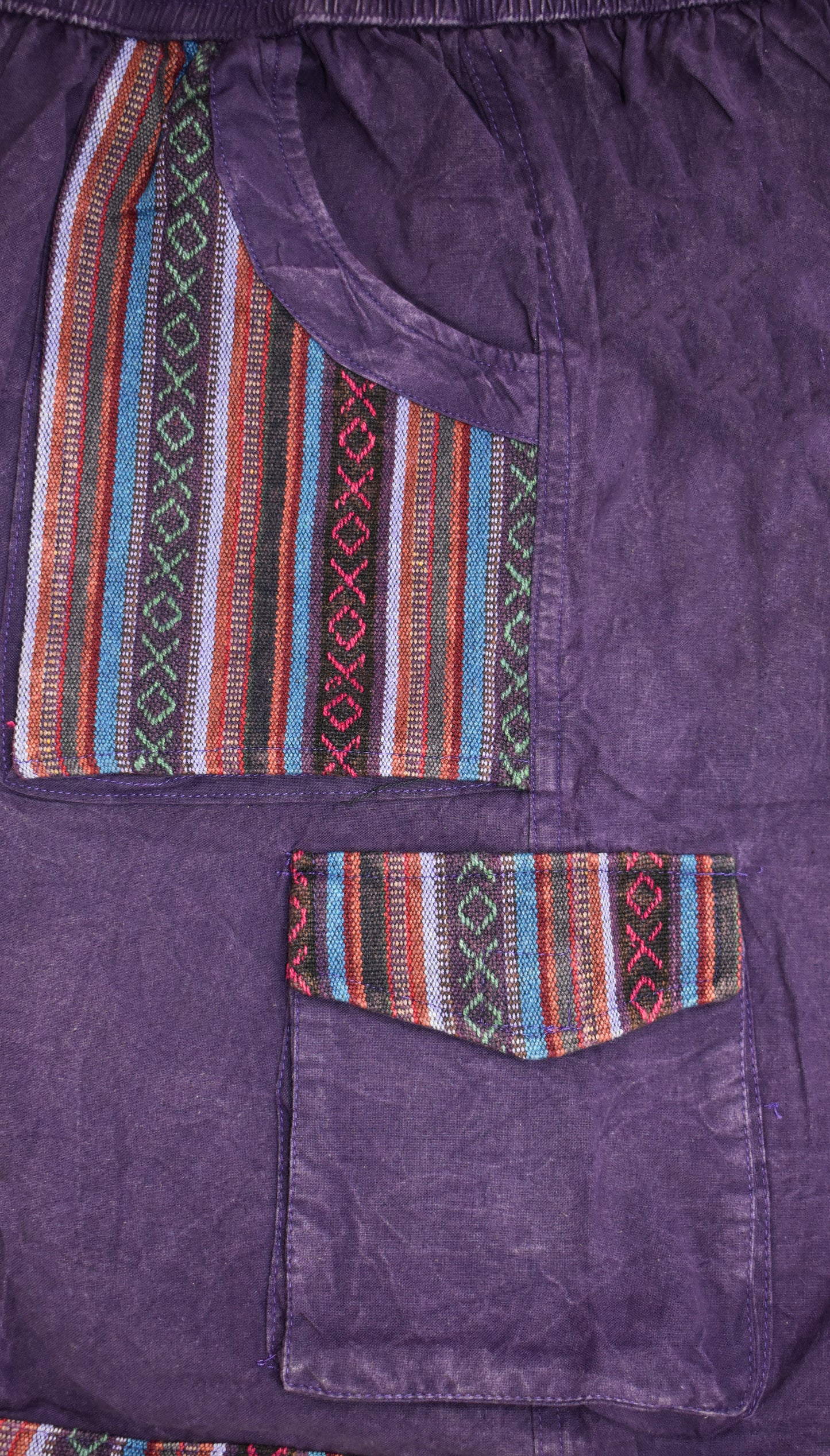 Stonewashed Cotton Cargo Shorts