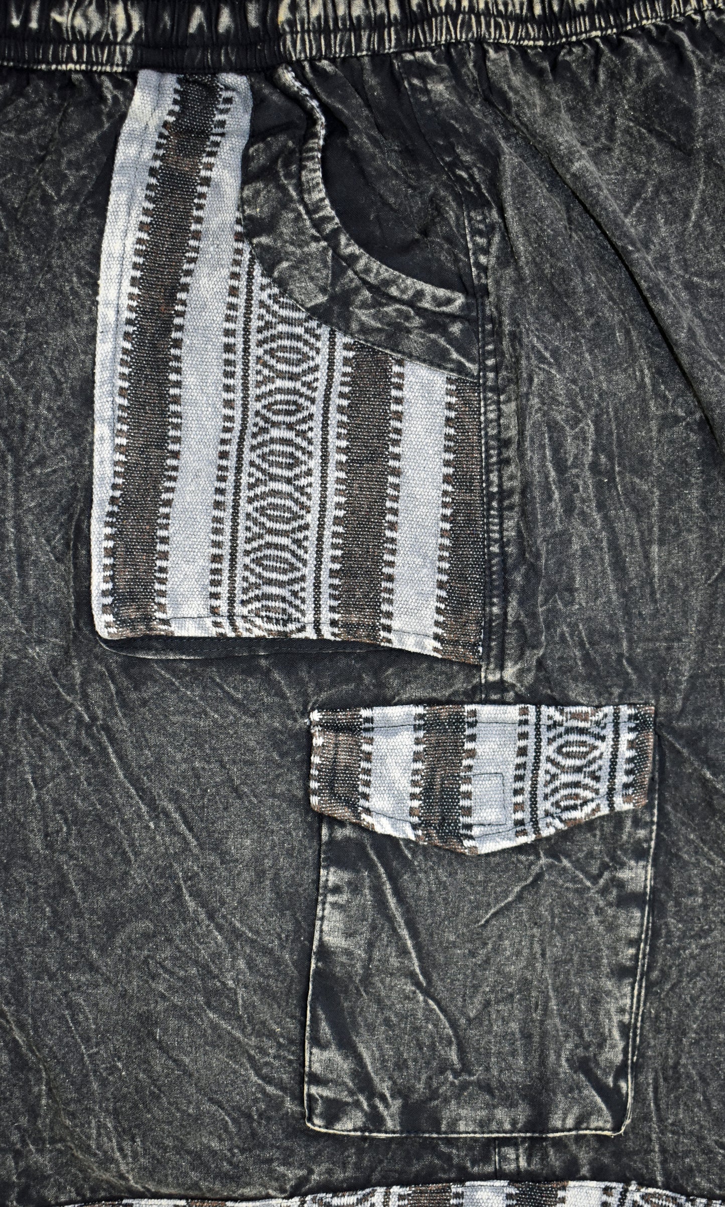 Stonewashed Cotton Cargo Shorts