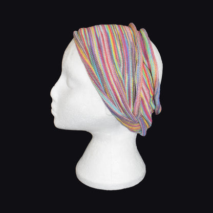 Double Length Striped Cotton Hair Band