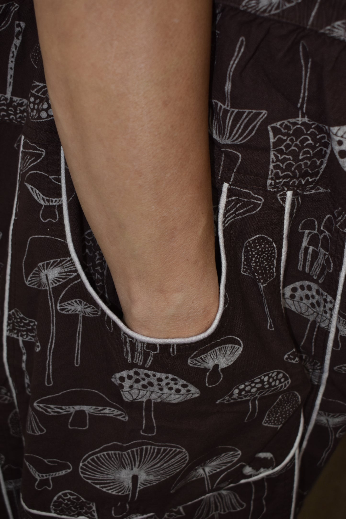 Multi Mushroom Print Harem Trousers
