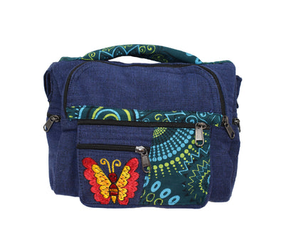 Embroidered Butterfly Shoulder Bag