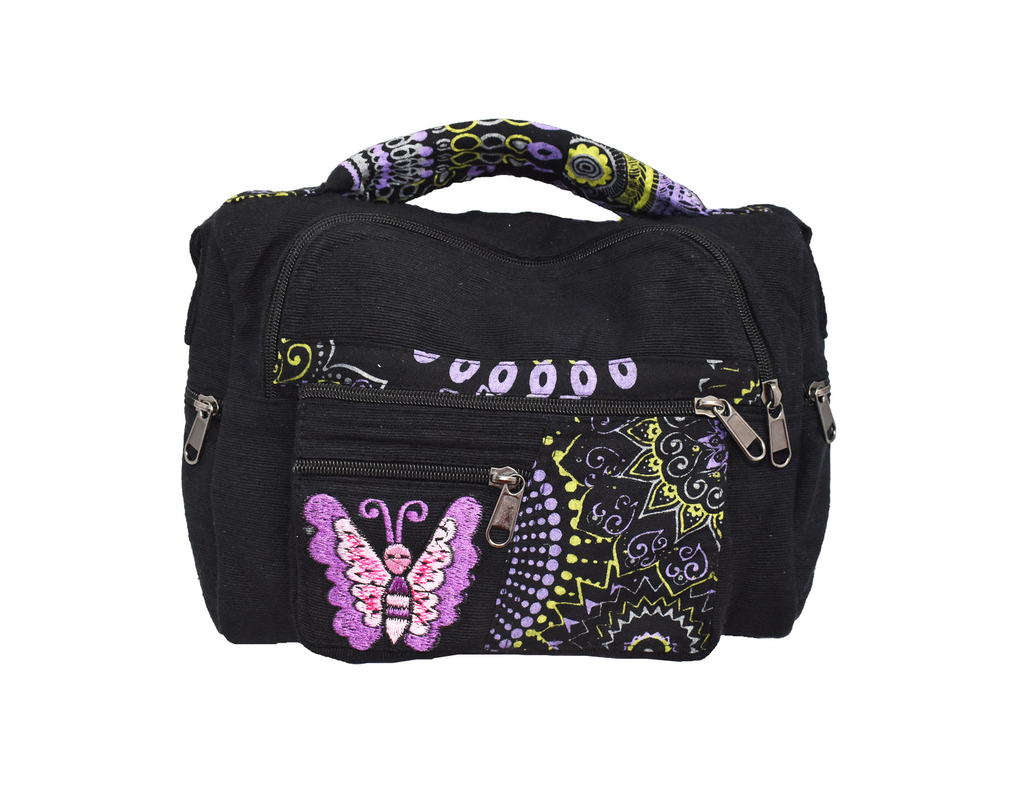 Embroidered Butterfly Shoulder Bag