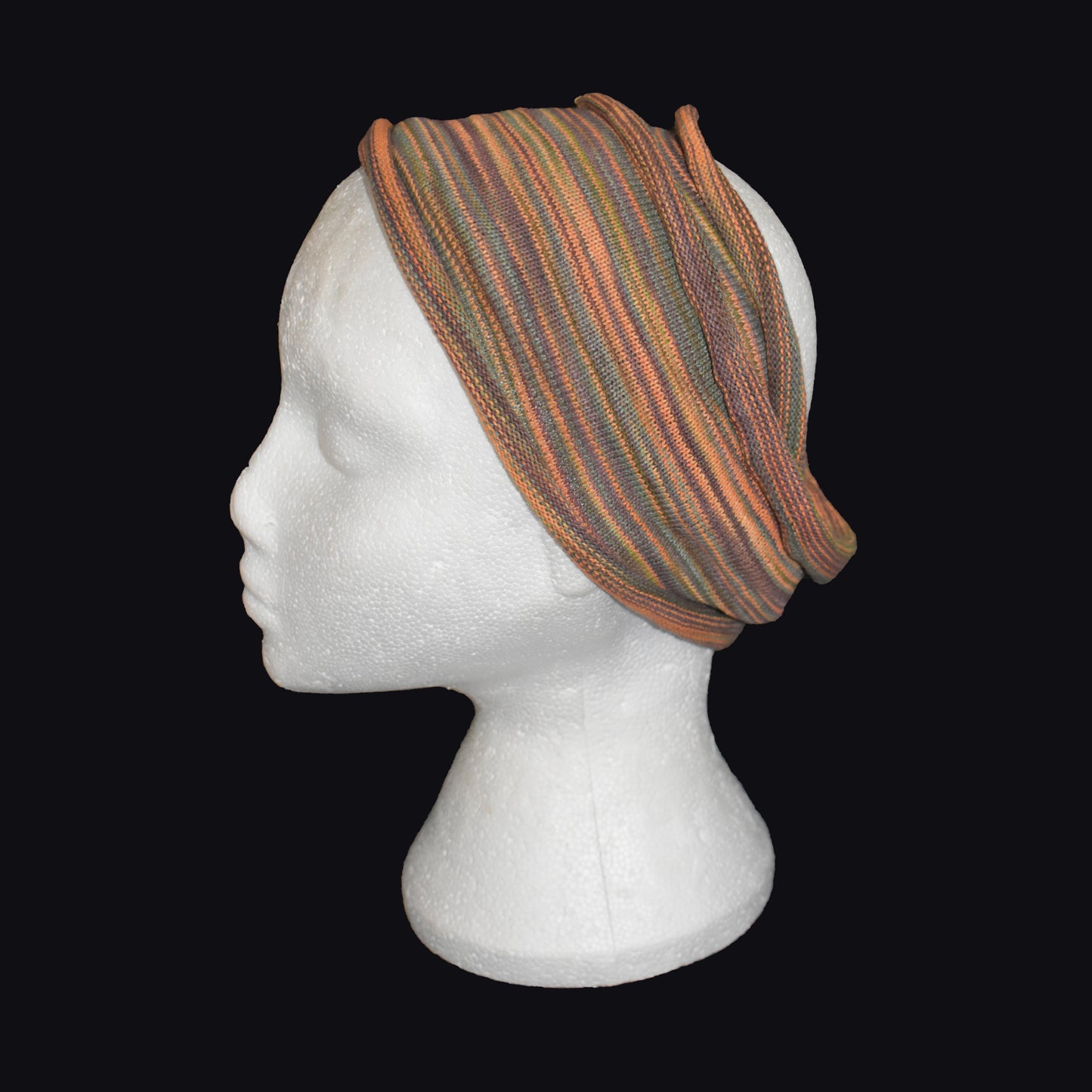 Double Length Striped Cotton Hair Band