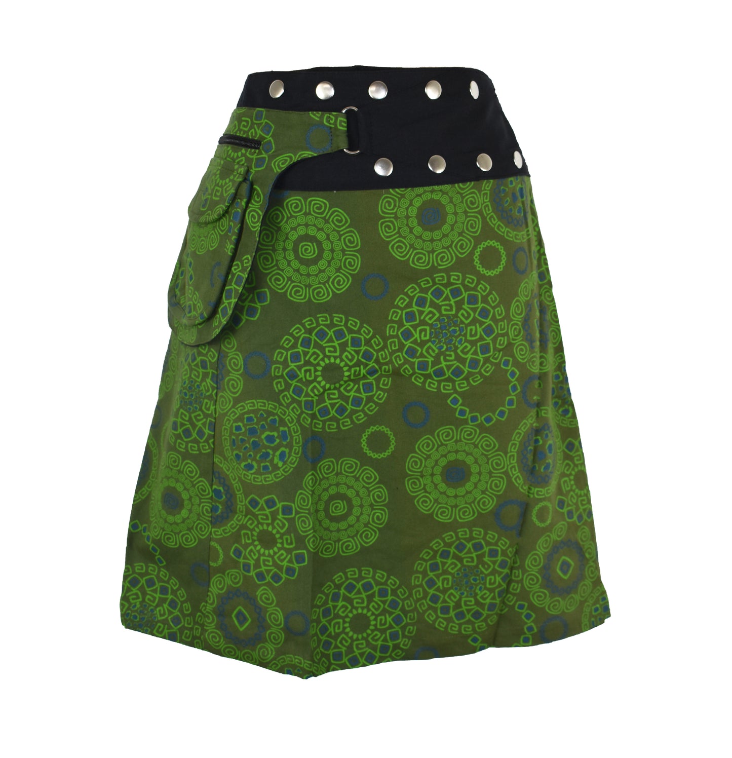 Printed Cotton Popper Skirt