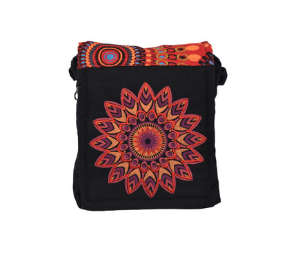 Mandala Print Passport Bag