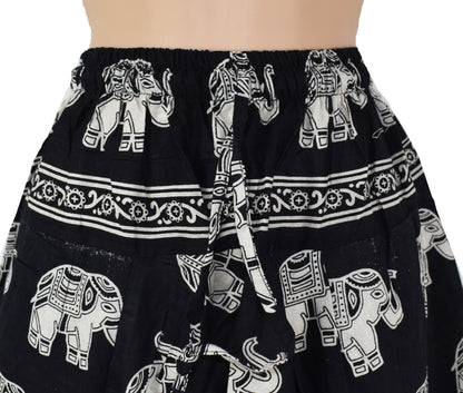 Elephant Print Afghani Harem Trousers