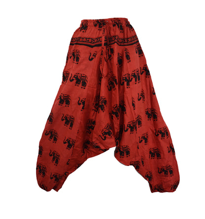 Elephant Print Afghani Harem Trousers