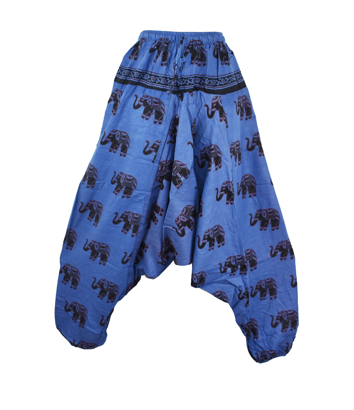 Elephant Print Afghani Harem Trousers