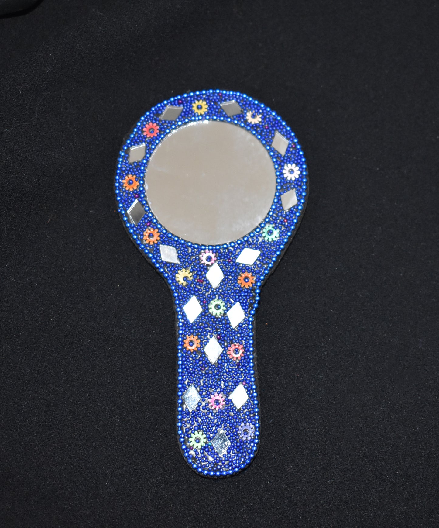 Beaded Handle Mirror