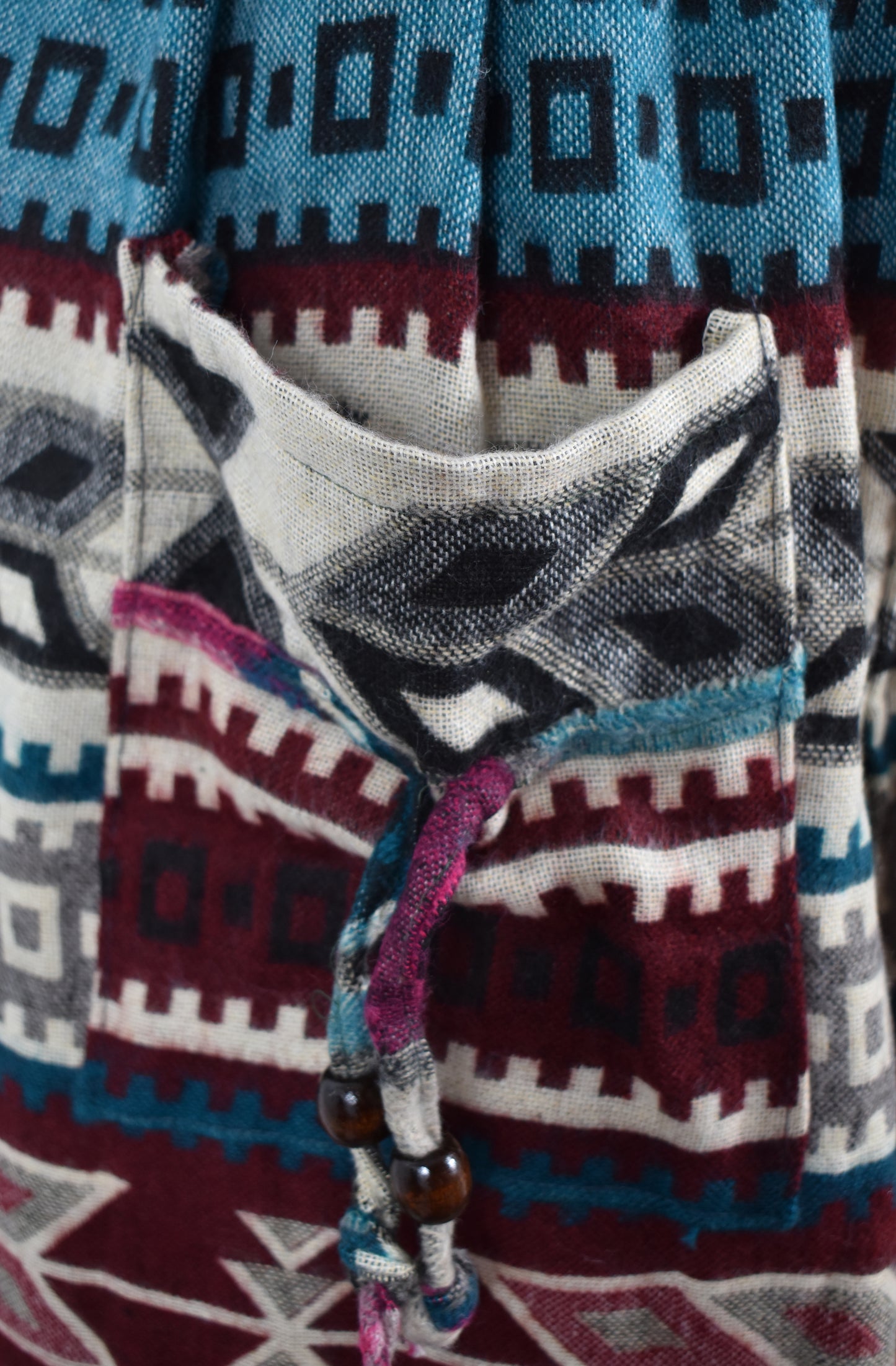 Acrylic Fleece Arrow Pattern Harem Trousers