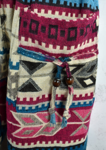 Acrylic Fleece Arrow Pattern Harem Trousers