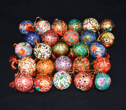 Hand Painted Festive Christmas Baubles