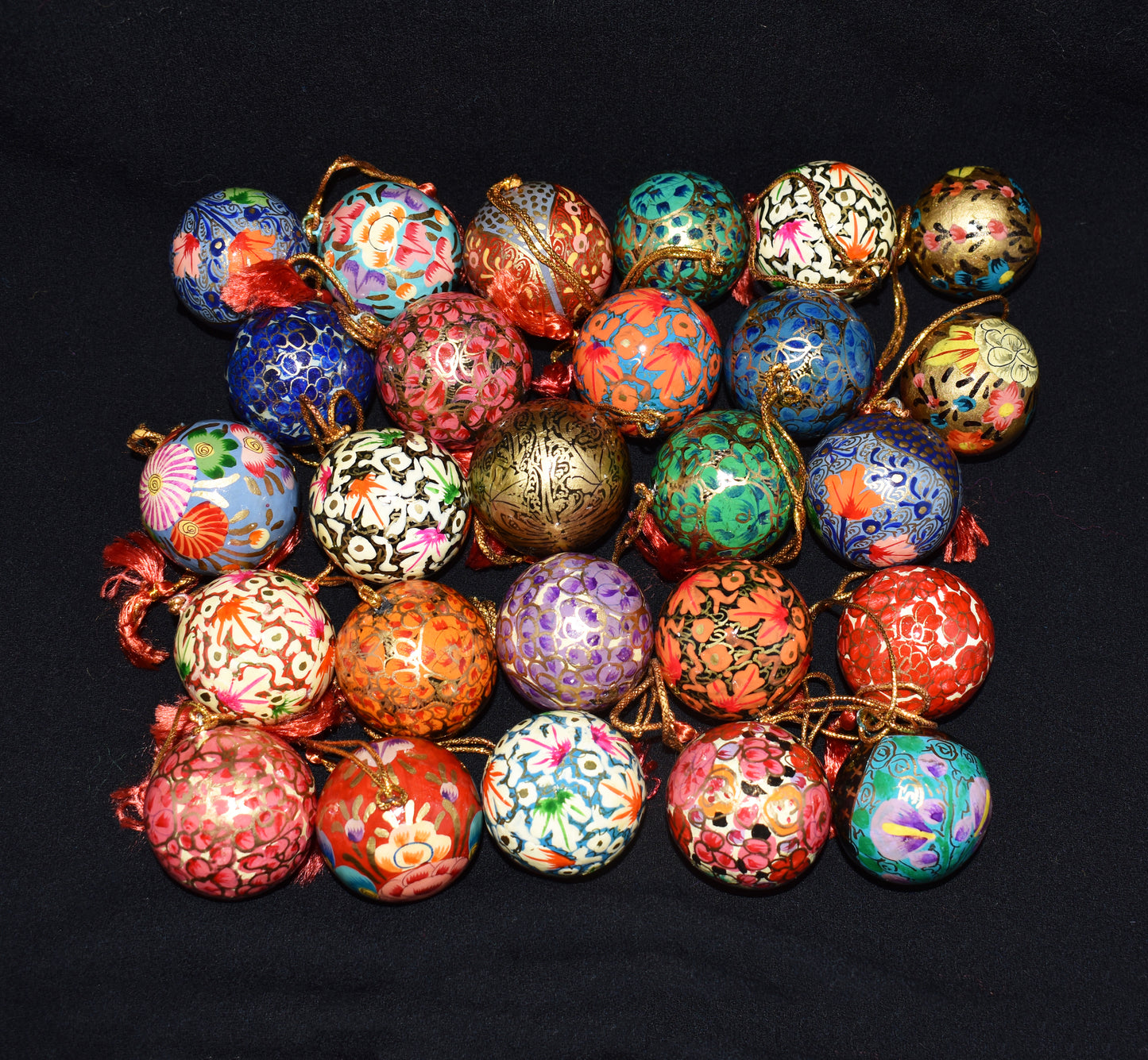 Hand Painted Festive Christmas Baubles