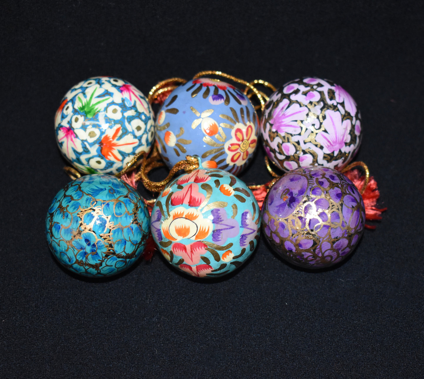 Hand Painted Festive Christmas Baubles