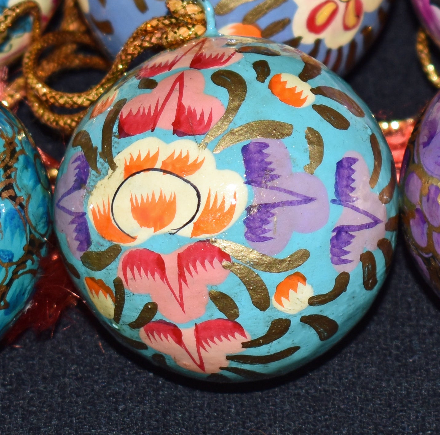 Hand Painted Festive Christmas Baubles