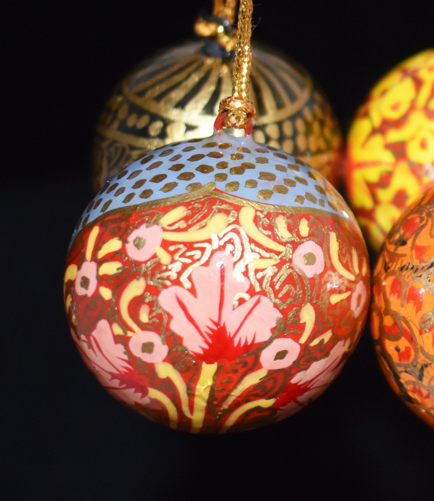 Hand Painted Festive Christmas Baubles