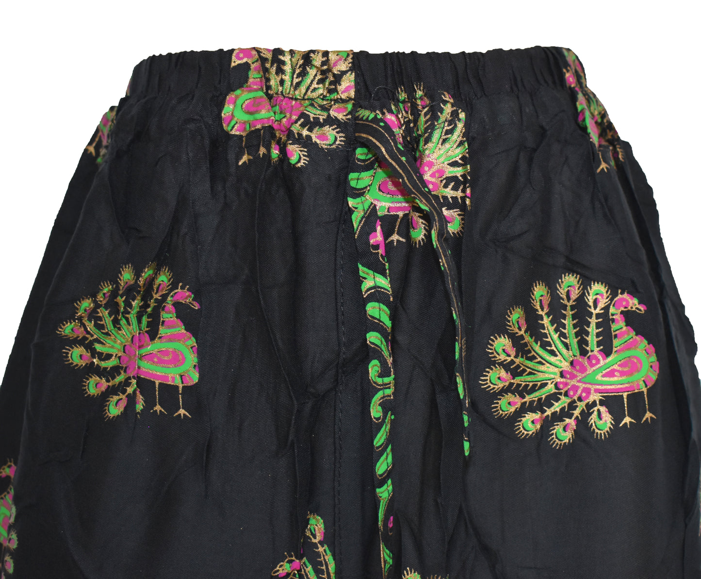 Peacock Print Rayon Trousers