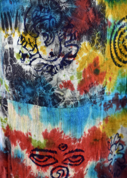 Patchwork Tie Dye Cargo Trousers