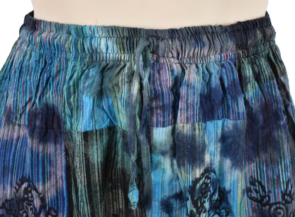 Tie Dye Patchwork Printed Harem Trousers