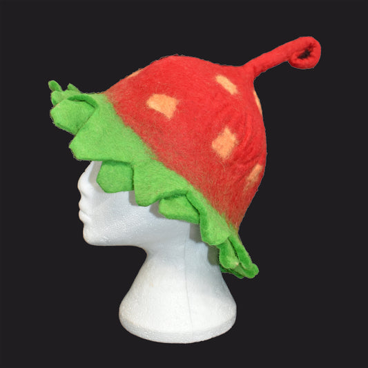 Felt Hat - Strawberry Pixie