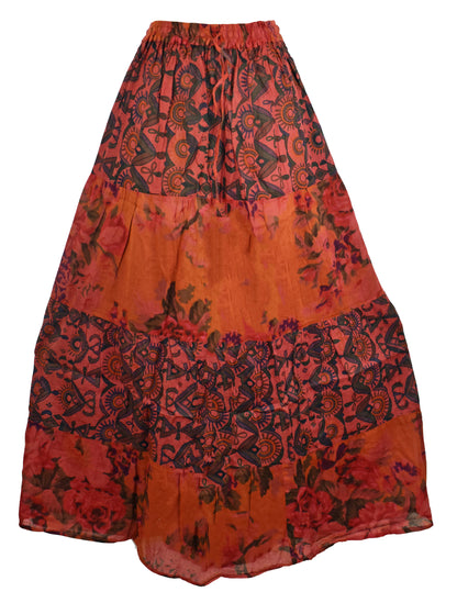 Floral Patchwork Cotton Skirt