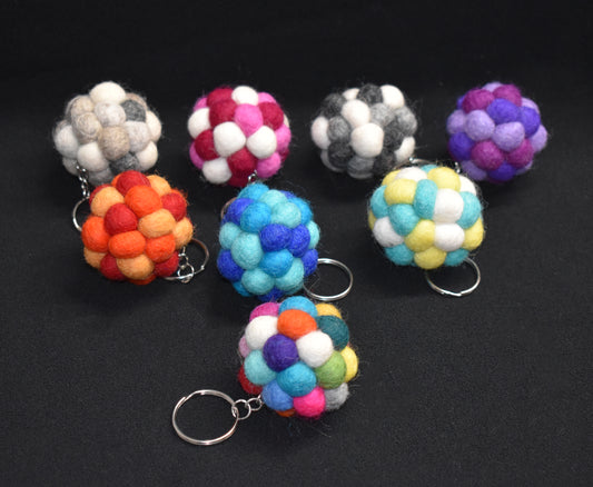 Felt Ball Keyring