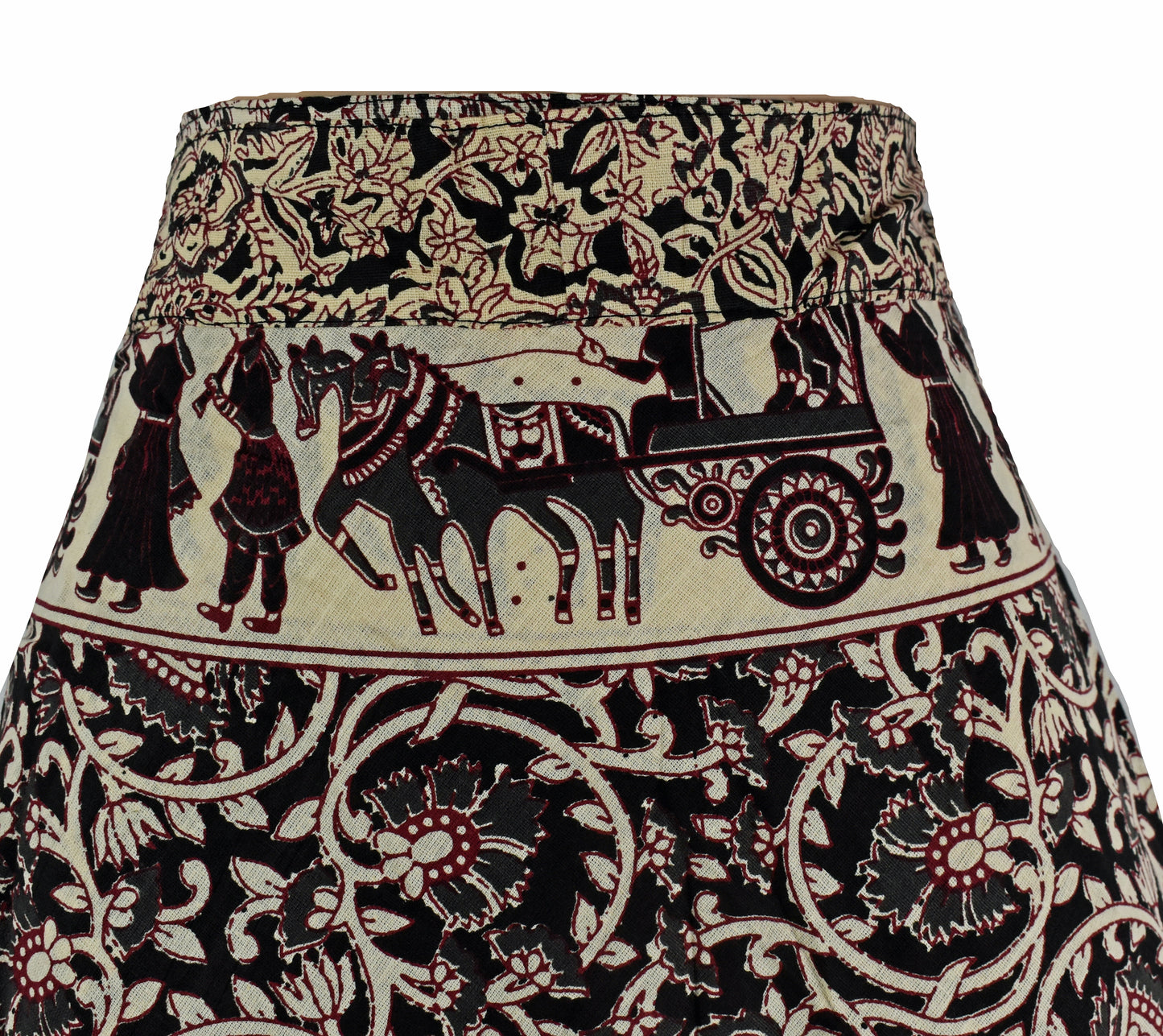 Hand Printed Cotton Wrap Skirt