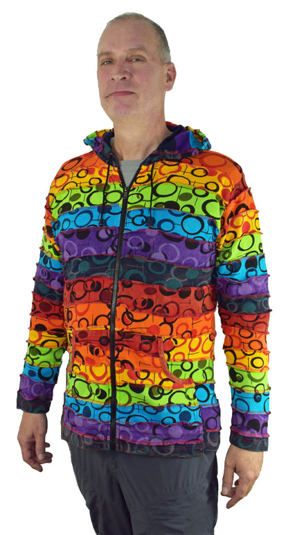 Rainbow Bubble Zip Hooded Jacket