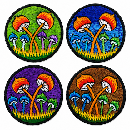 Mushrooms Sew on Patch 8cm