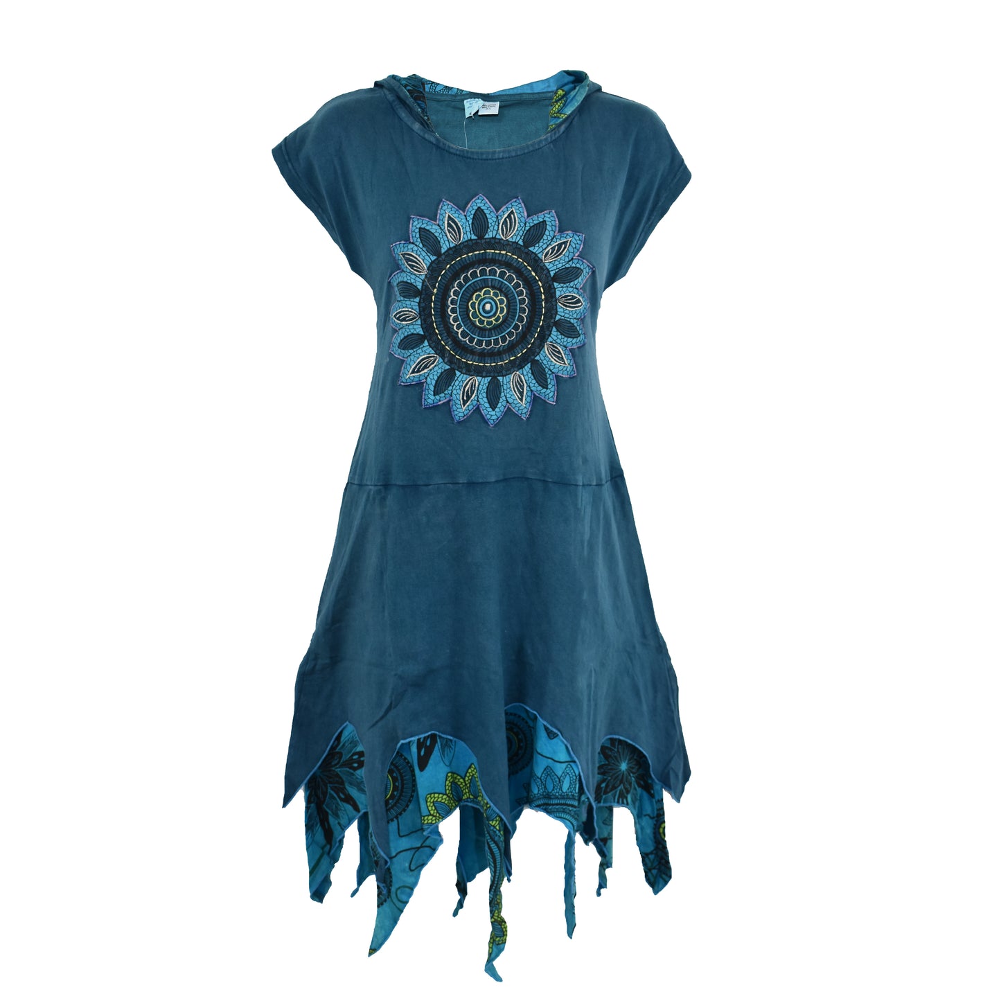 Pixie Hem Stonewashed Hooded Dress