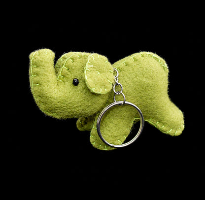 Felt Elephant Keyring