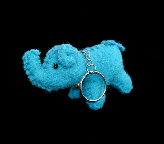 Felt Elephant Keyring