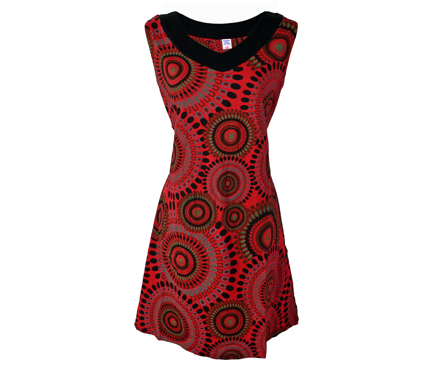 Circle Print Cotton Dress