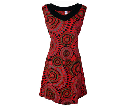 Circle Print Cotton Dress