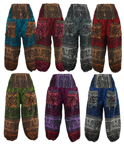 Acrylic Fleece Elephant Harem Trousers