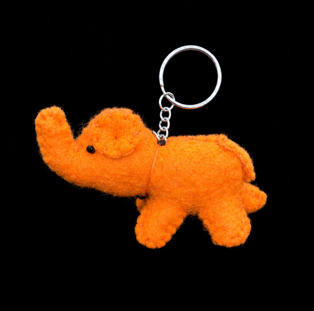 Felt Elephant Keyring