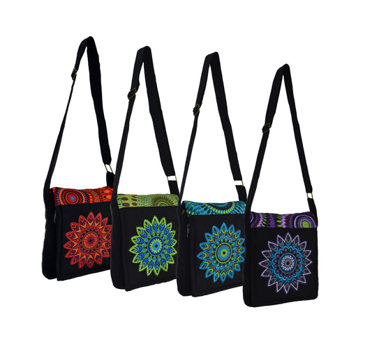 Mandala Print Passport Bag