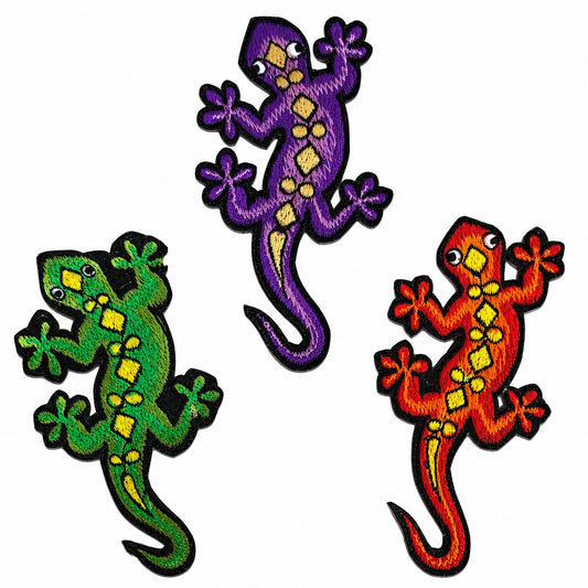 Gecko Cutout Sew on Patch 8cm