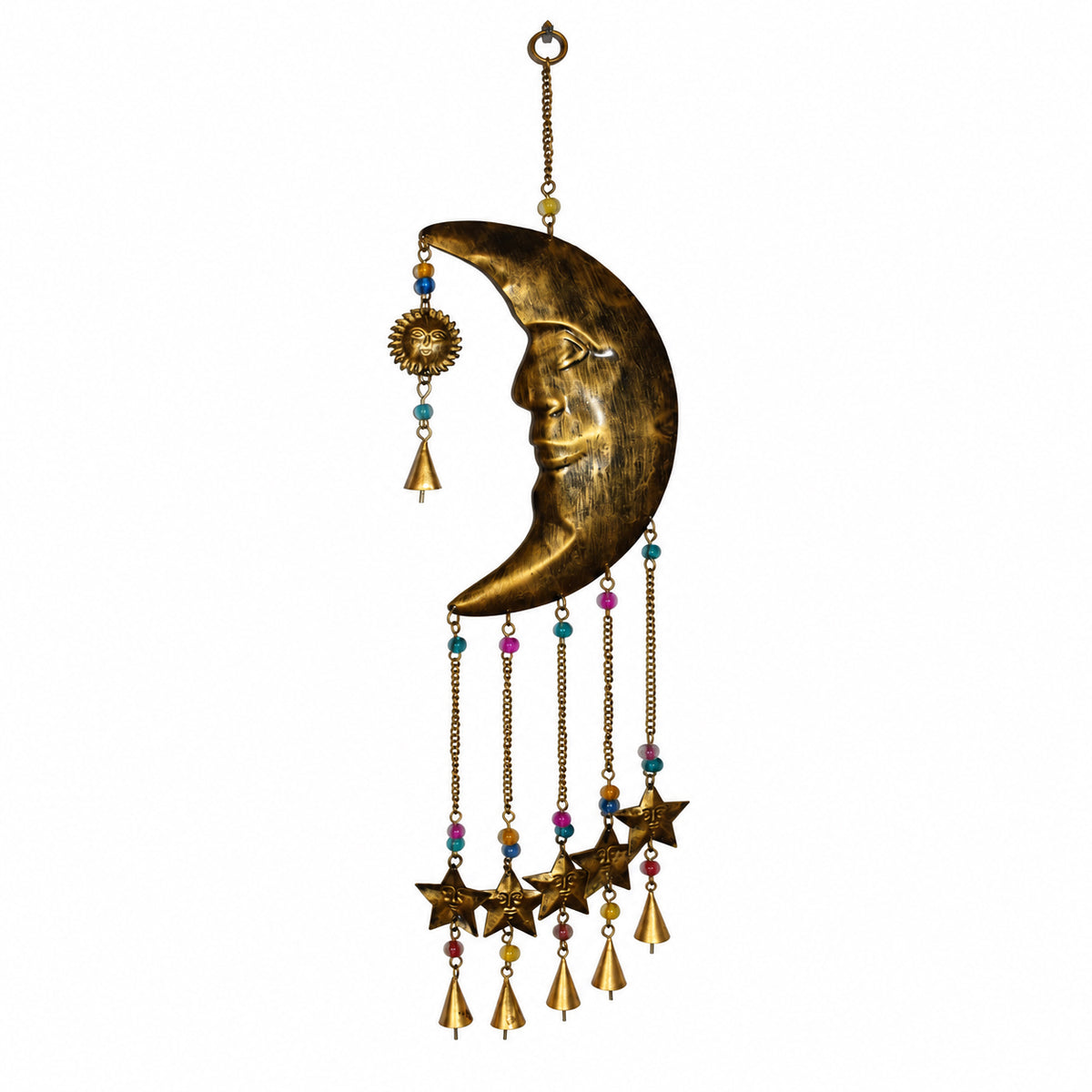 Large Hanging Moon - Gold