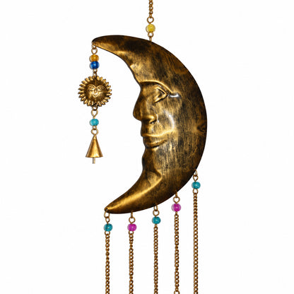 Large Hanging Moon - Gold