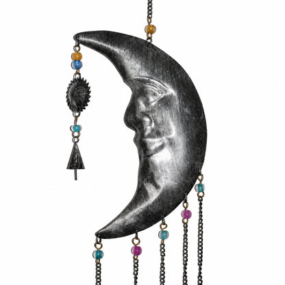 Large Hanging Moon - Silver