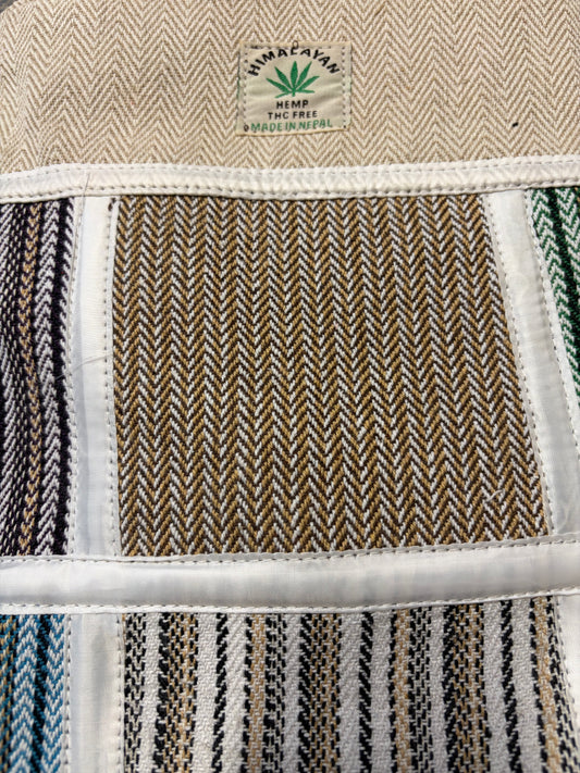 Woven Cotton and Hemp Tote Shopping Bag