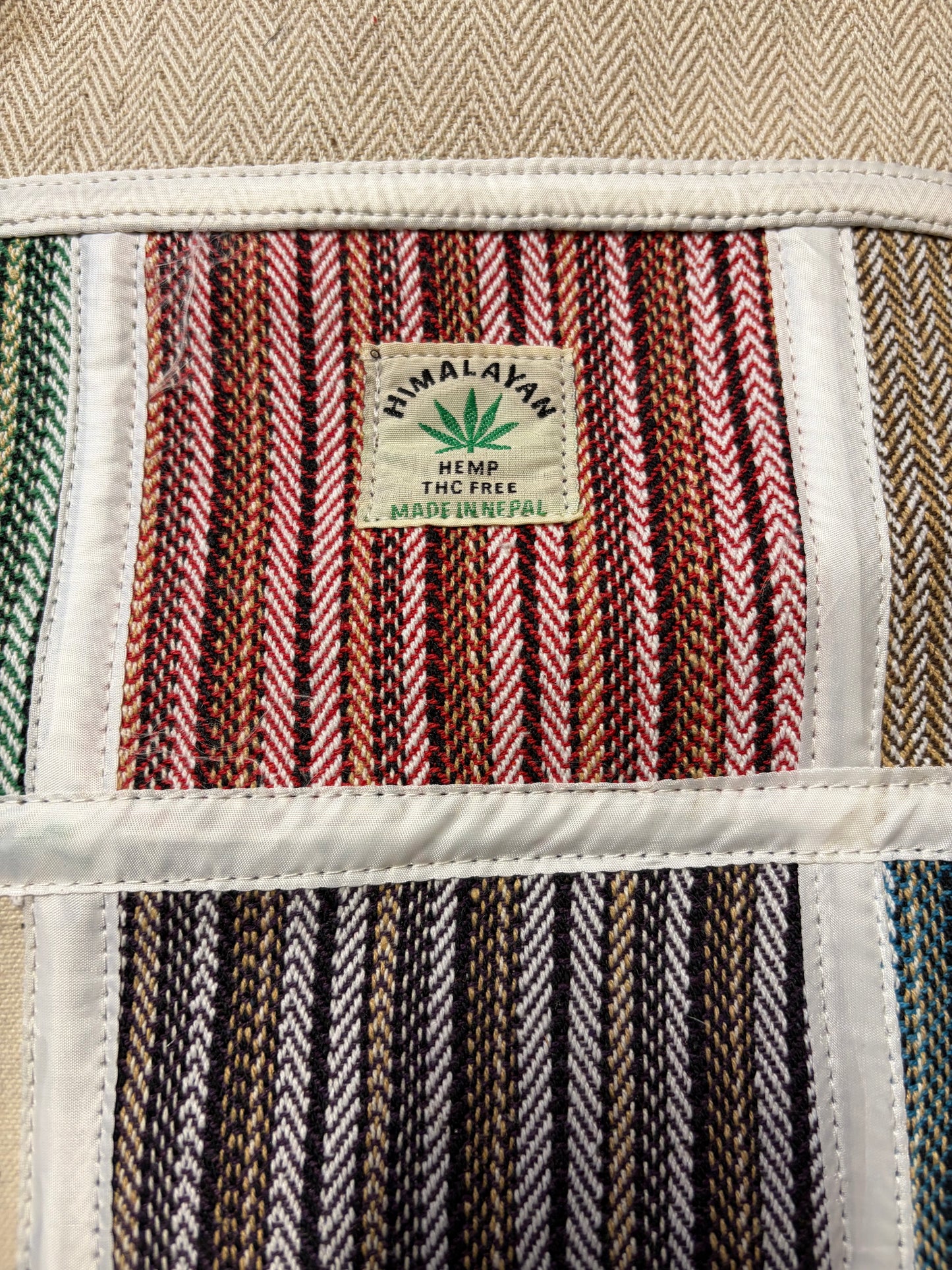 Woven Cotton and Hemp Tote Shopping Bag