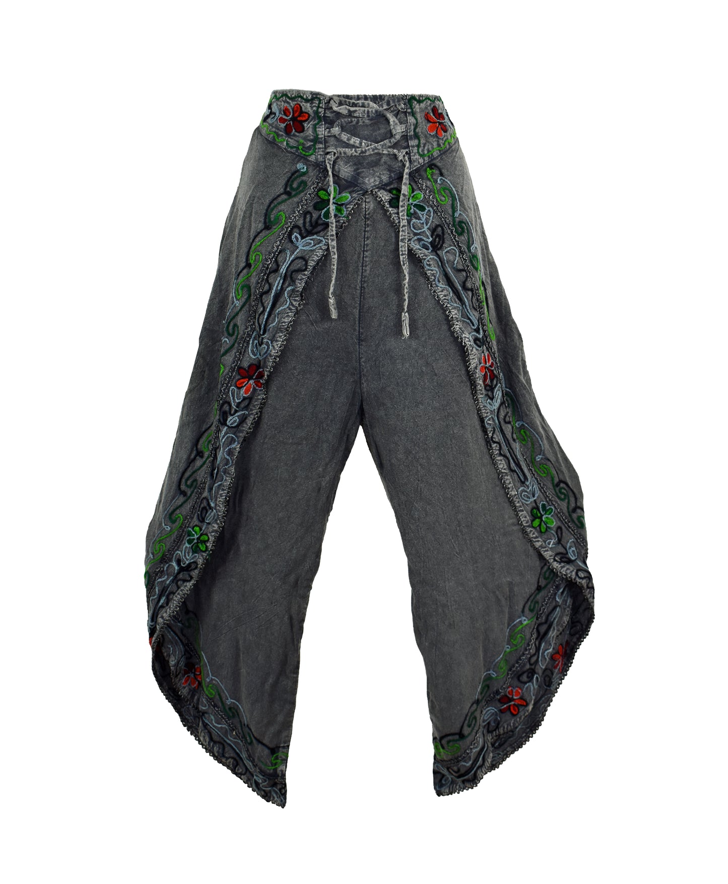 Embroidered Fisherman Style Trousers