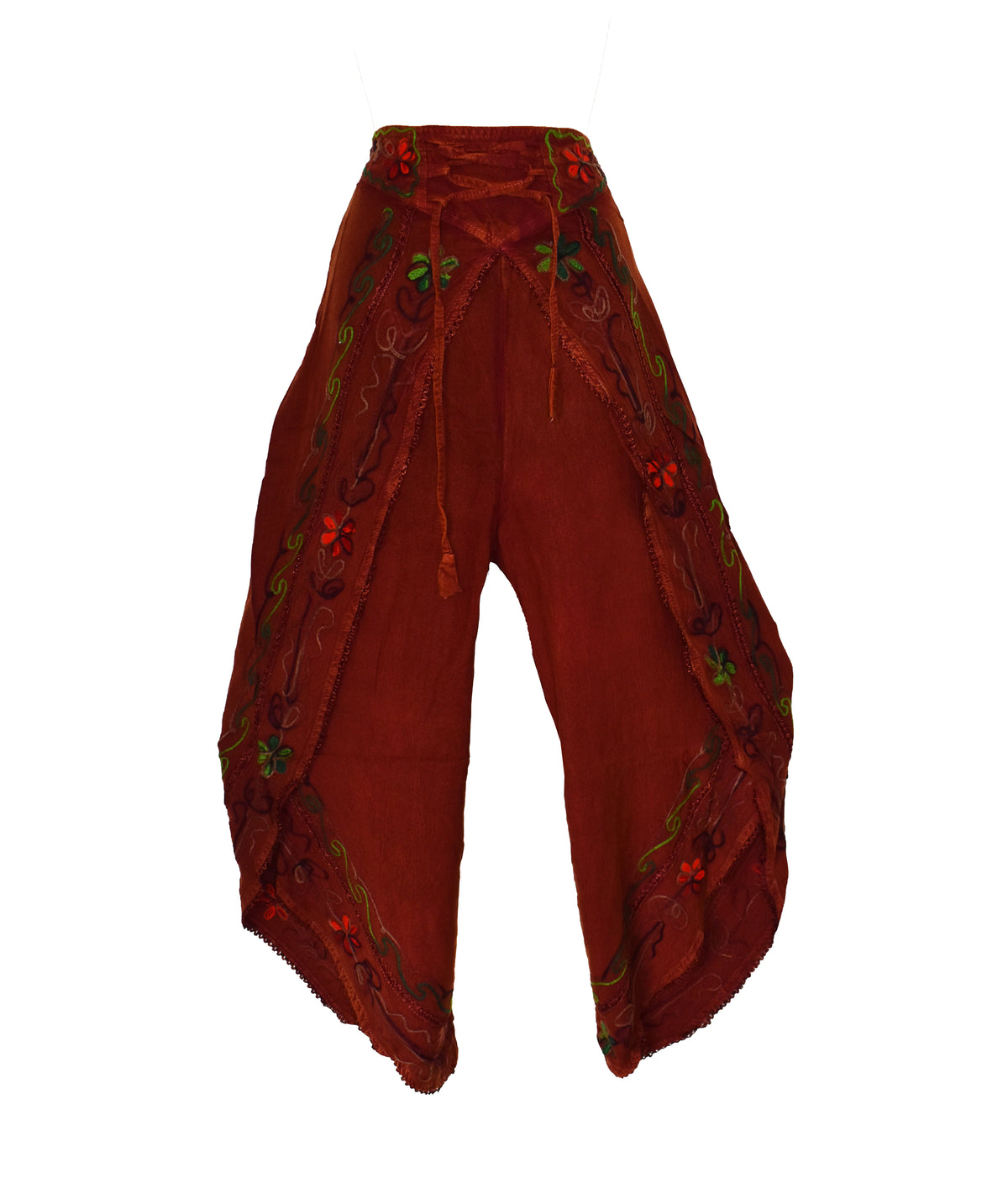 Embroidered Fisherman Style Trousers