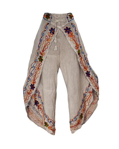 Embroidered Fisherman Style Trousers